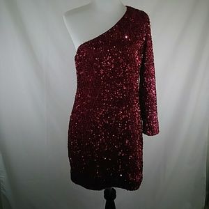Charlotte russe Women's Red cocktail Dress Sz L